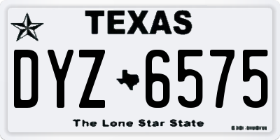 TX license plate DYZ6575