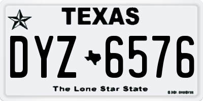 TX license plate DYZ6576