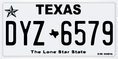 TX license plate DYZ6579