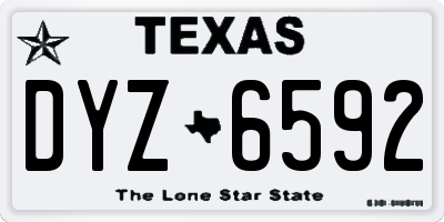 TX license plate DYZ6592