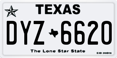 TX license plate DYZ6620