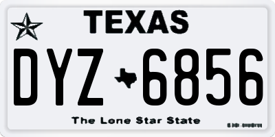 TX license plate DYZ6856