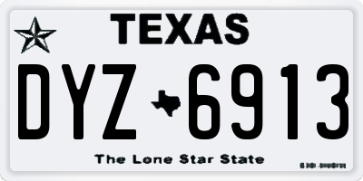 TX license plate DYZ6913