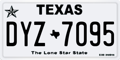 TX license plate DYZ7095