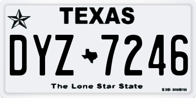 TX license plate DYZ7246
