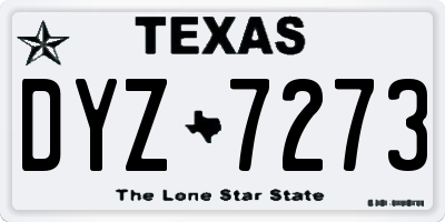 TX license plate DYZ7273
