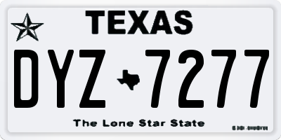 TX license plate DYZ7277