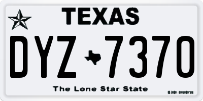 TX license plate DYZ7370