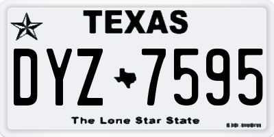 TX license plate DYZ7595