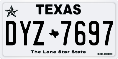 TX license plate DYZ7697