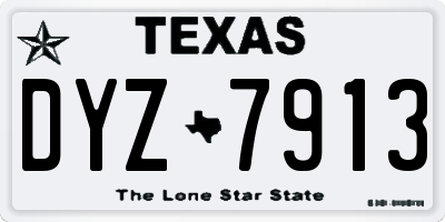 TX license plate DYZ7913