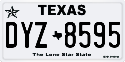 TX license plate DYZ8595