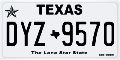 TX license plate DYZ9570