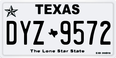 TX license plate DYZ9572