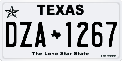 TX license plate DZA1267