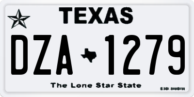 TX license plate DZA1279