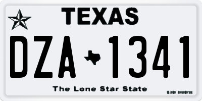 TX license plate DZA1341