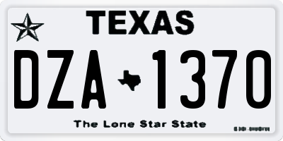 TX license plate DZA1370