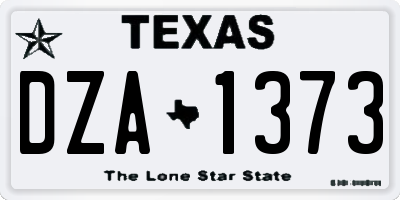 TX license plate DZA1373