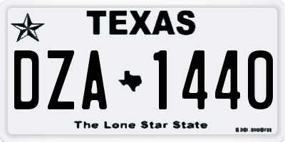TX license plate DZA1440