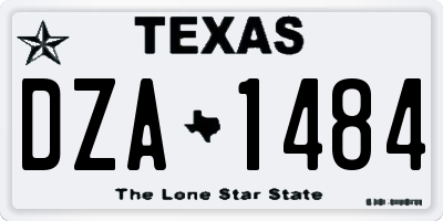 TX license plate DZA1484