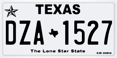 TX license plate DZA1527