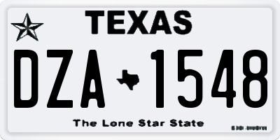 TX license plate DZA1548