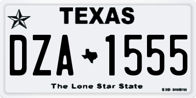 TX license plate DZA1555