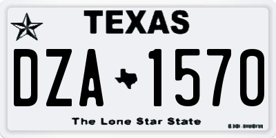 TX license plate DZA1570