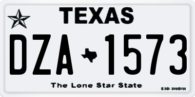 TX license plate DZA1573