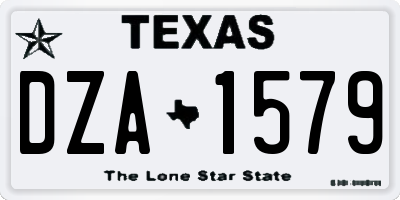TX license plate DZA1579