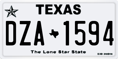 TX license plate DZA1594
