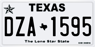 TX license plate DZA1595