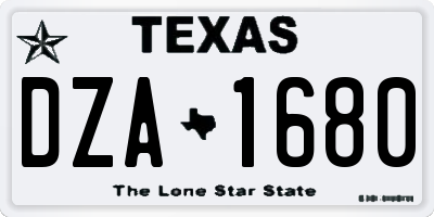 TX license plate DZA1680