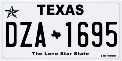 TX license plate DZA1695