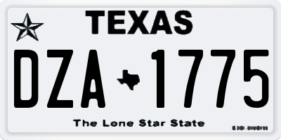 TX license plate DZA1775