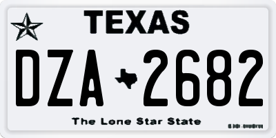 TX license plate DZA2682