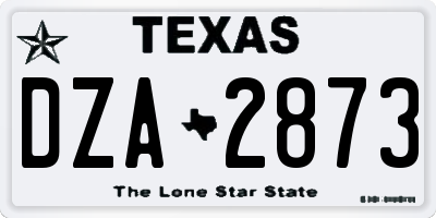 TX license plate DZA2873