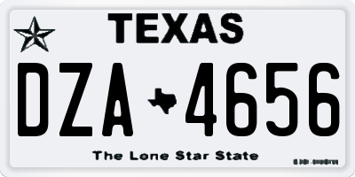 TX license plate DZA4656