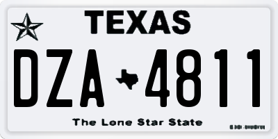 TX license plate DZA4811