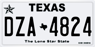 TX license plate DZA4824