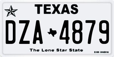 TX license plate DZA4879