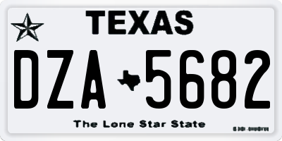 TX license plate DZA5682