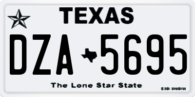 TX license plate DZA5695