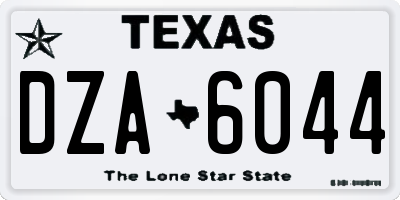 TX license plate DZA6044