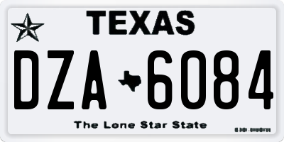 TX license plate DZA6084