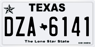 TX license plate DZA6141