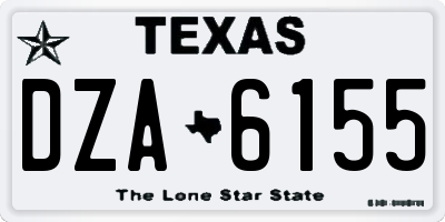 TX license plate DZA6155