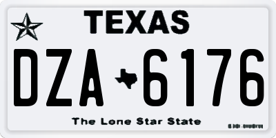 TX license plate DZA6176