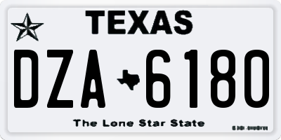 TX license plate DZA6180